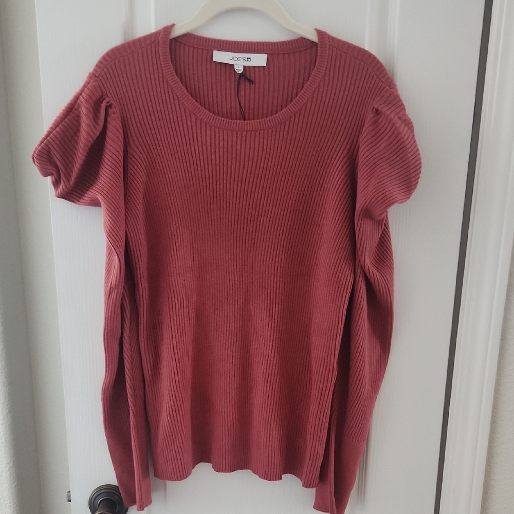 Joe's Women's Ribbed Crew Neck Sweater, Size Large